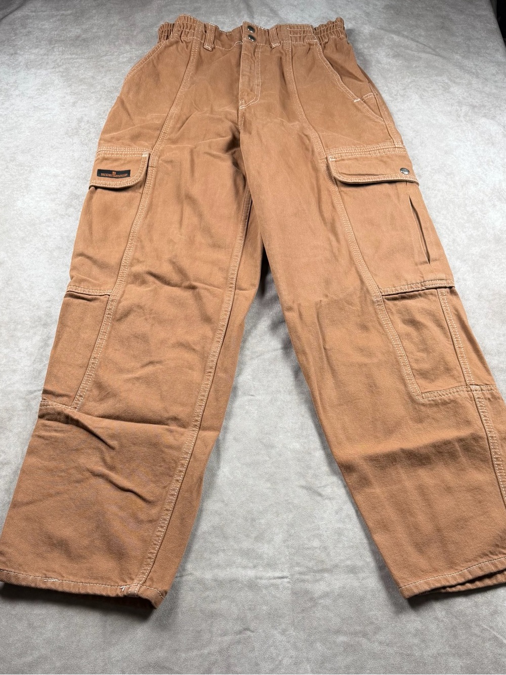 BDG Wide Leg Cargo Pants in Tan